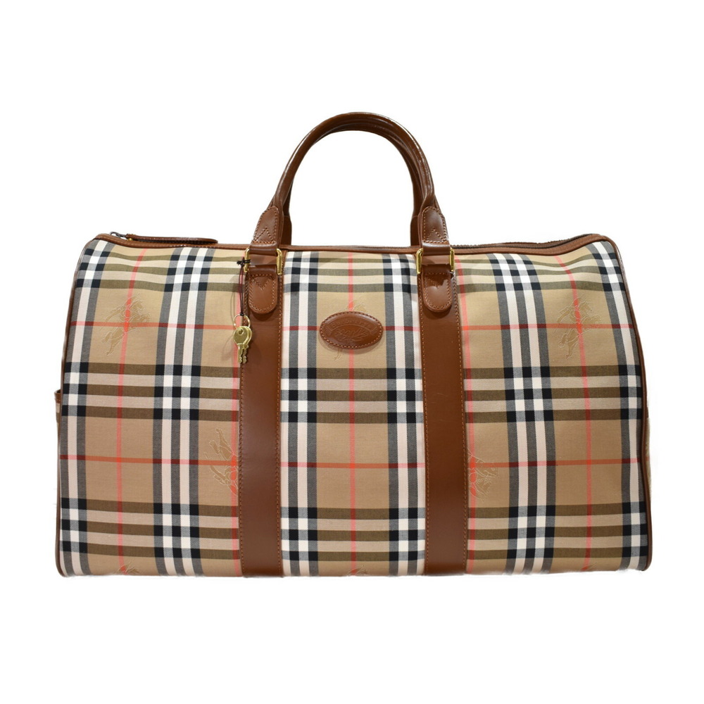 Burberry travel Tan Beige Boston check bag Nova - Picture 2 of 7